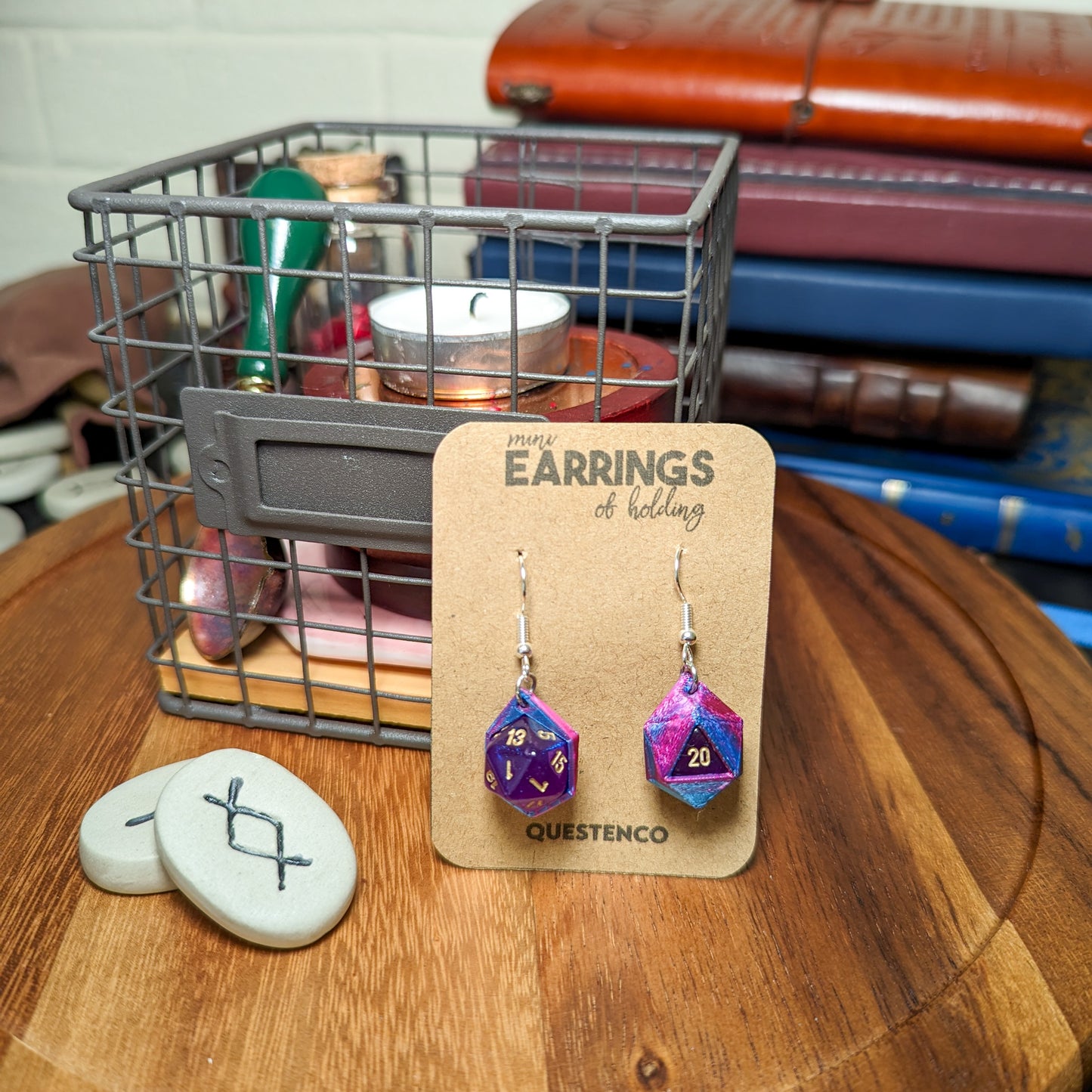 Mini D20 Earrings