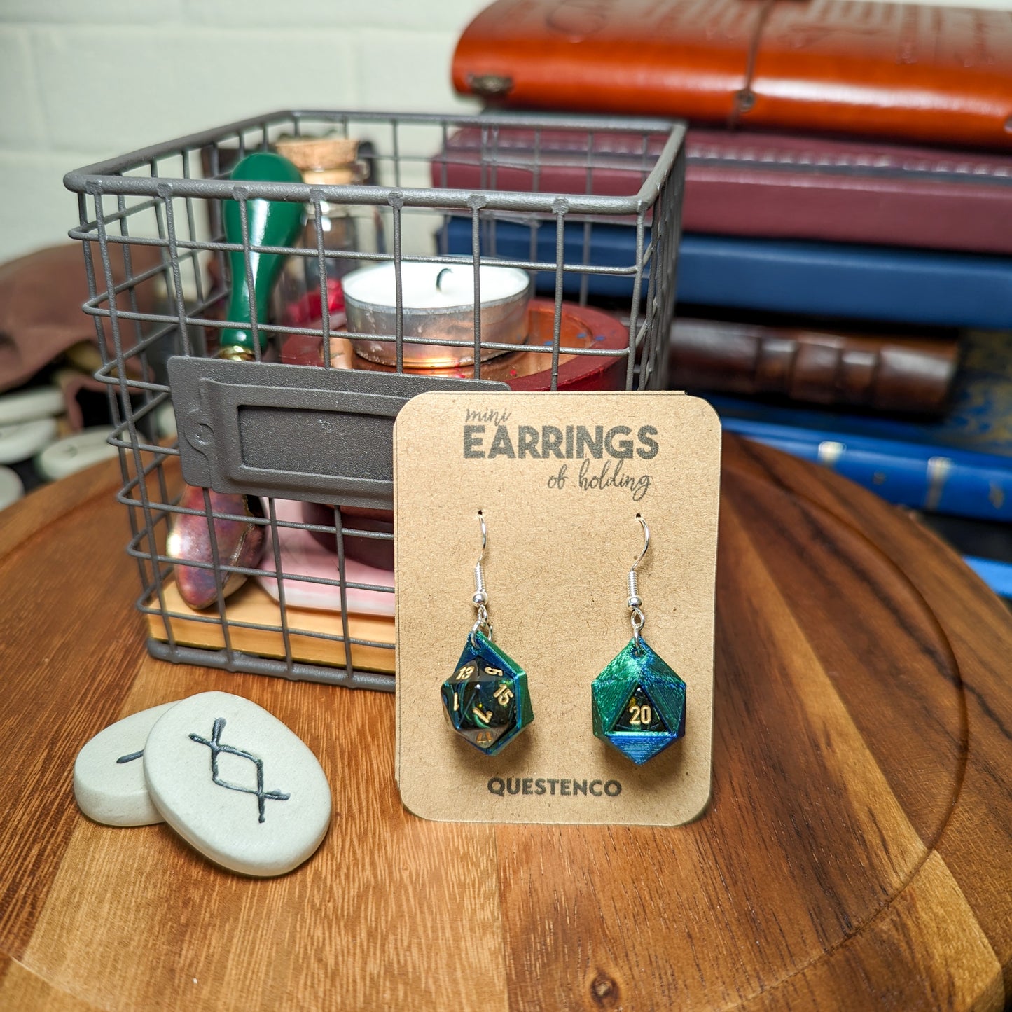 Mini D20 Earrings
