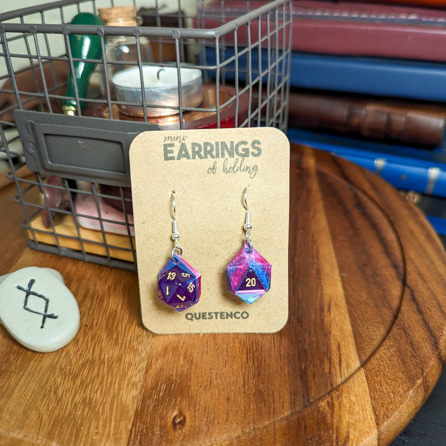 Mini D20 Earrings