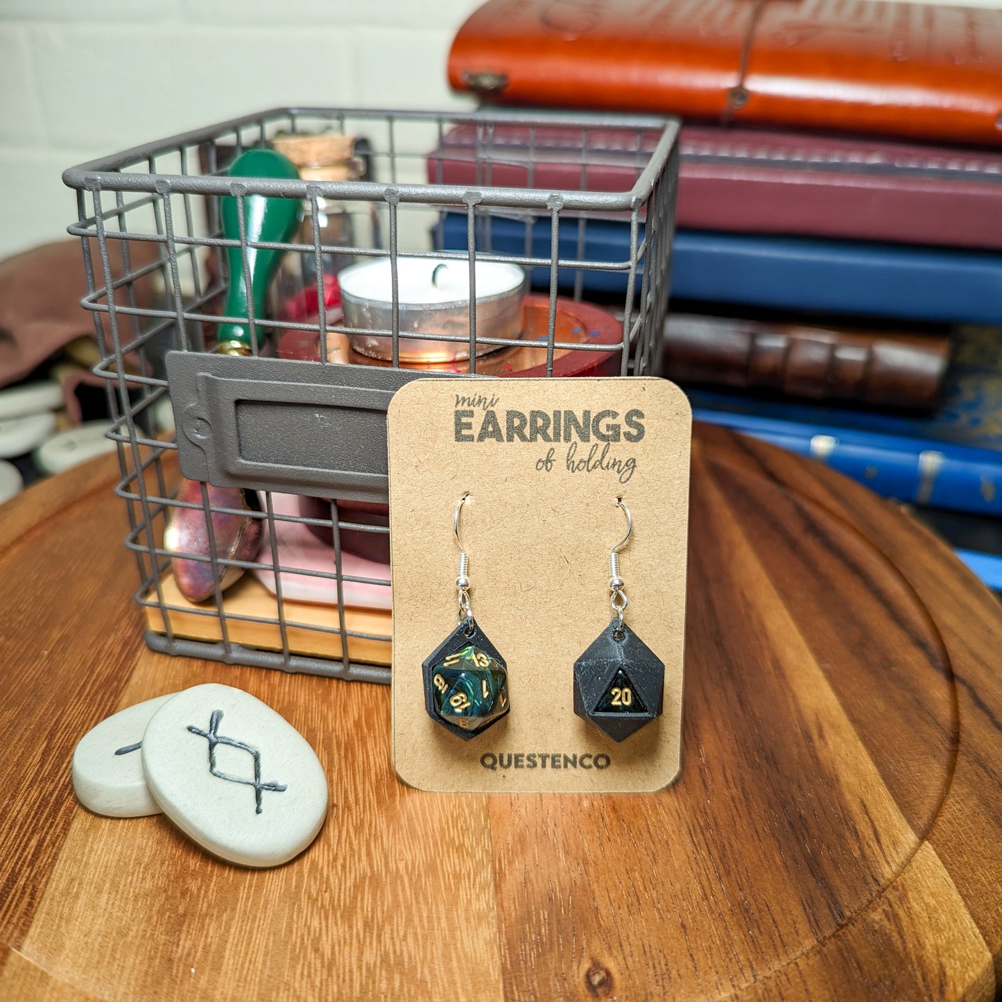 Mini D20 Earrings