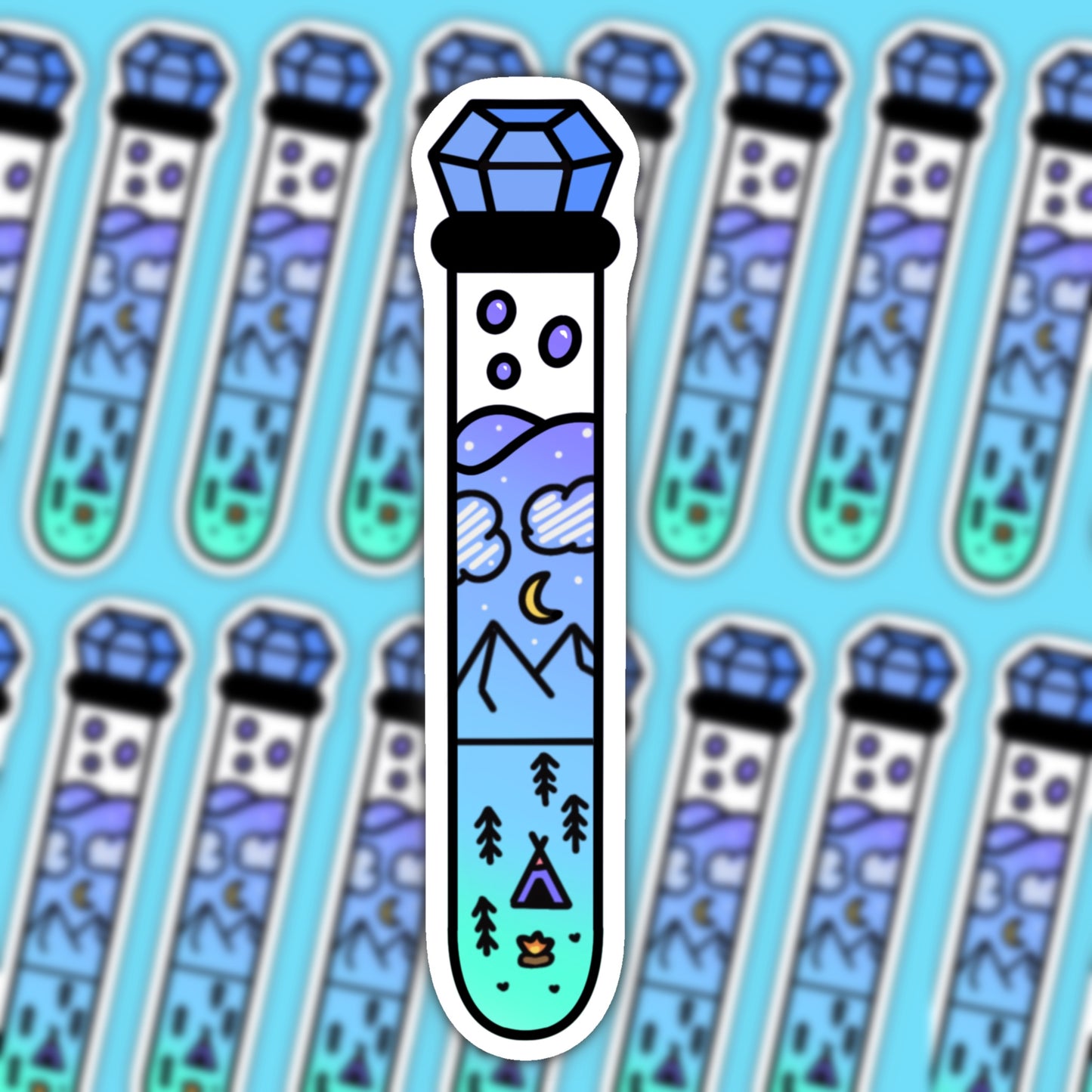 Mountain Adventure Crystal Potion Sticker