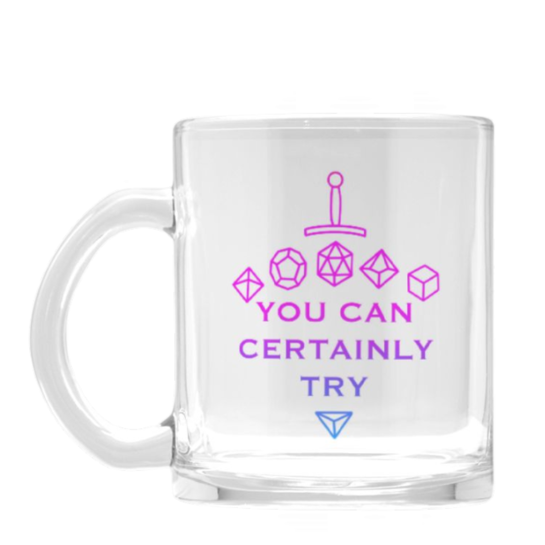 You Can Certainly Try Clear Mug (Pastel)