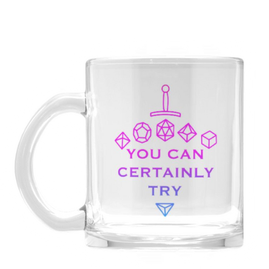 You Can Certainly Try Clear Mug (Pastel)
