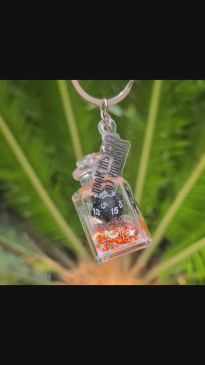 Orange Glow-in-the-Dark Pocket Potion Keychain