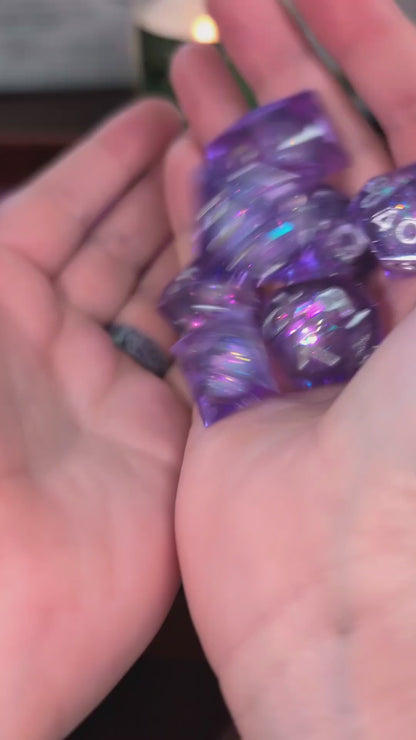 Crescent Moon Liquid Core Dice Set