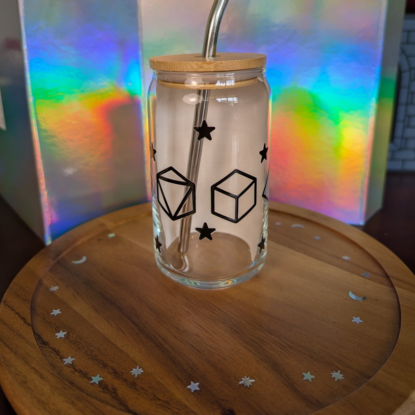 16 oz Celestial Dice Glass