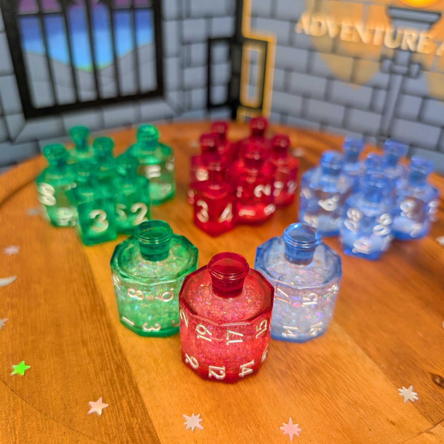 Crescent Moon Liquid Core Potion Dice Sets