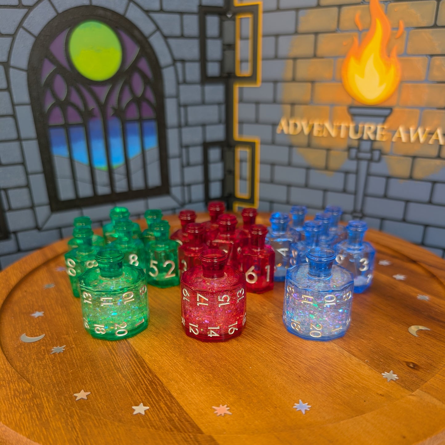 Crescent Moon Liquid Core Potion Dice Sets