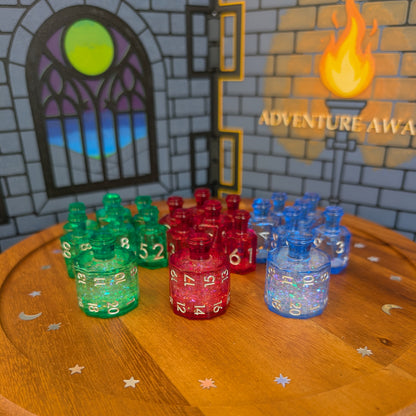 Crescent Moon Liquid Core Potion Dice Sets