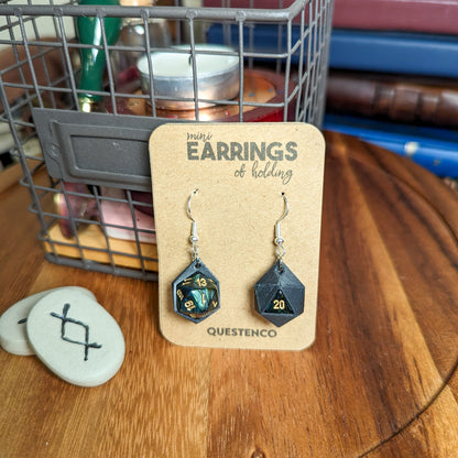 Mini D20 Earrings