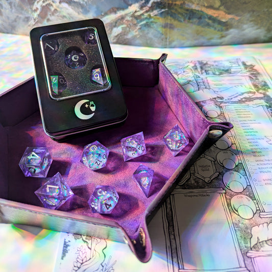 Crescent Moon Liquid Core Dice Set