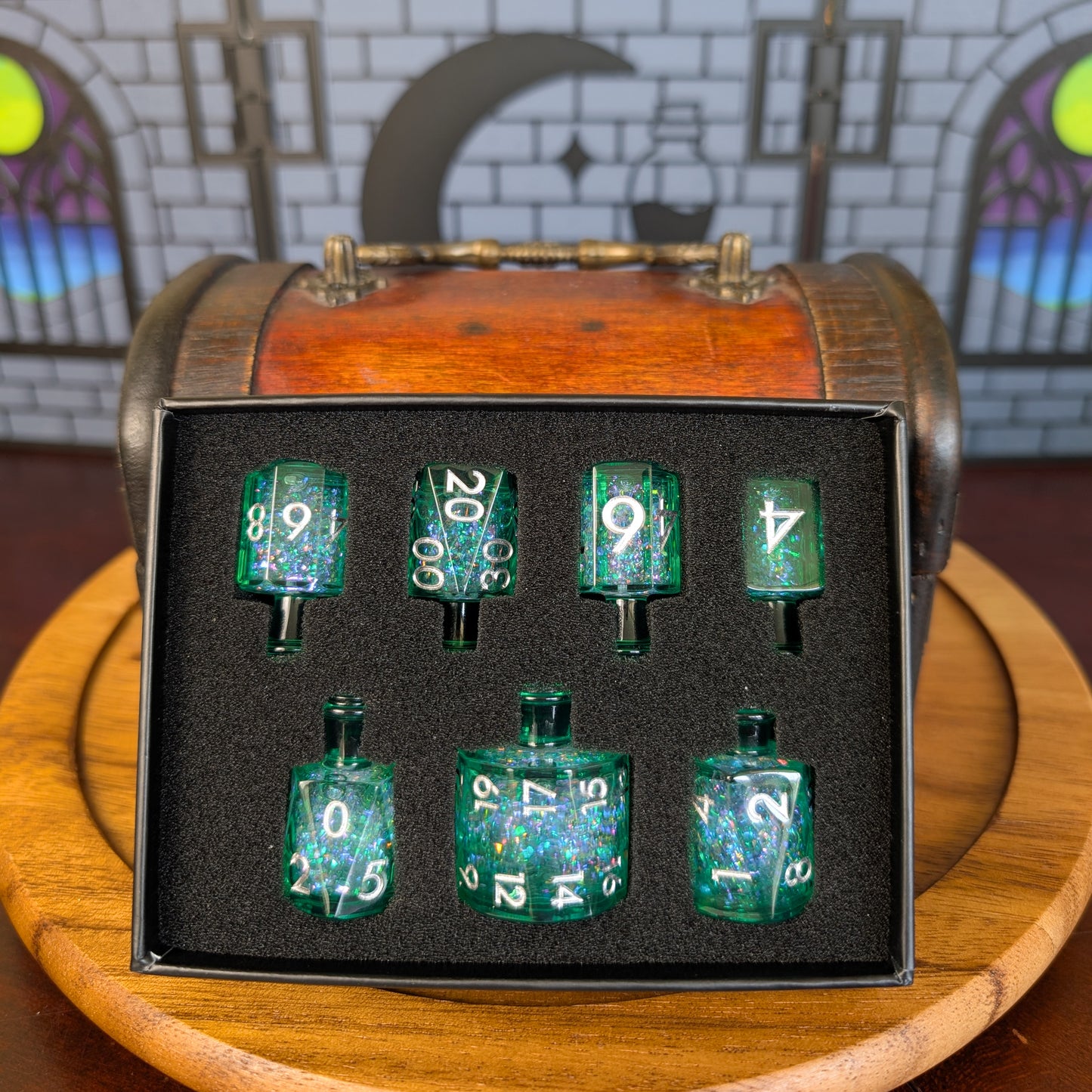 Crescent Moon Liquid Core Potion Dice Sets
