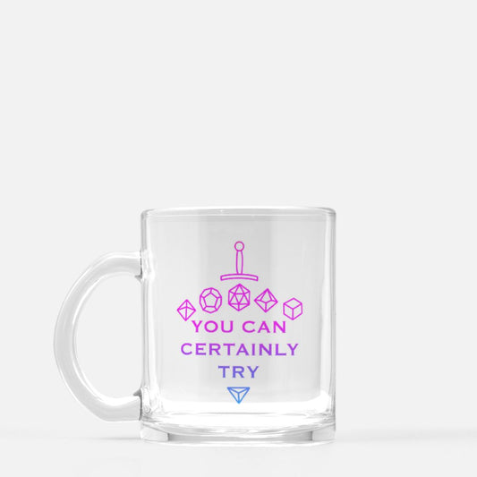 You Can Certainly Try Clear Mug (Pastel)